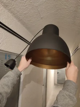 Lámpara de techo tipo campana negra