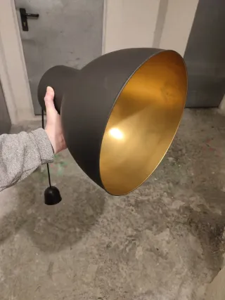 Lámpara de techo tipo campana negra