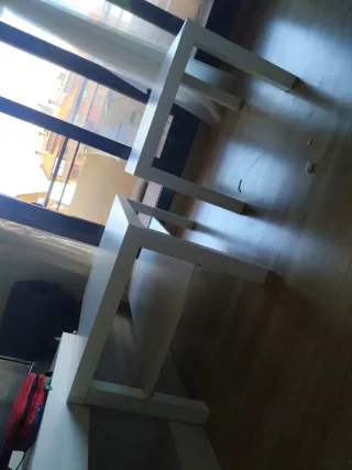 2 Mesas Auxiliares Blancas