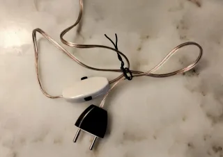 Lámpara Vintage Mesa Azul y Amarillo