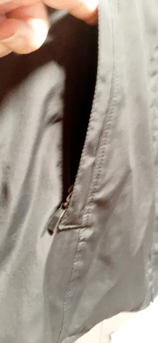 Chaquetón reversible negro/cámel talla 44