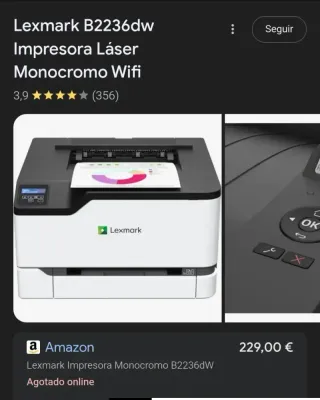 Lexmark Impresora Láser Monocromo B2236dW