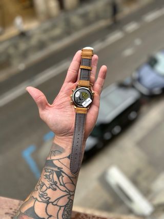 Reloj Poedagar Cronógrafo Dorado y Verde