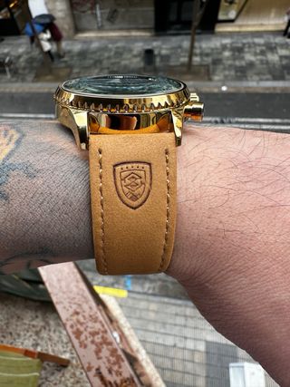 Reloj Poedagar Cronógrafo Dorado y Verde