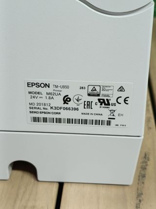 Epson TM-U950 (283LG): Serial, w/o PS, ECW Impresora
