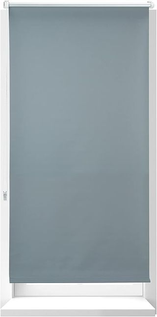 Relaxdays Tenda Opaca Termica, Senza Forare, Avvolgibile, Con Catena, 1 Pz, Tela-Alluminio, 70x210 cm, 66 cm Larghezza, Grigio, 70 x 210 cm