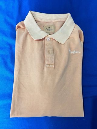 Polo Pepe Jeans manga larga beige/naranja(16 años)