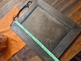 Espejo antiguo madera con esmaltes