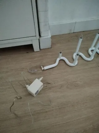 Lámpara de velas blanca