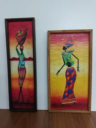 Quadri dipinti a mano bassorilievo Africa