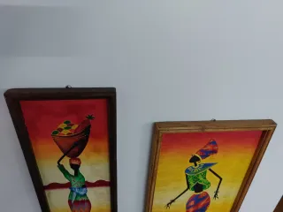 Quadri dipinti a mano bassorilievo Africa