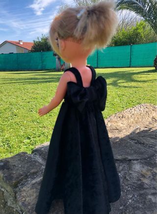 Vestido Negro Muñeca Nancy Terciopelo