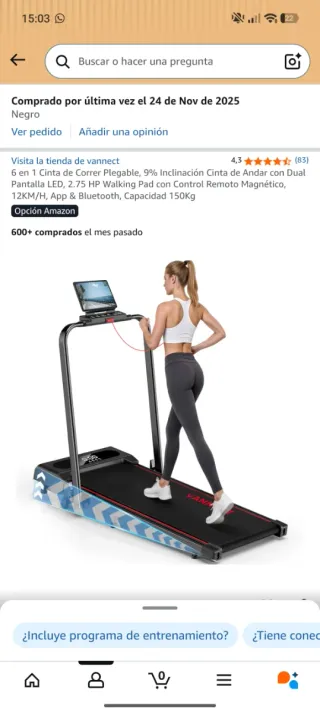 Cinta de correr VANNECT