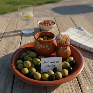 Plato de Aceitunas de Barro Artesanal