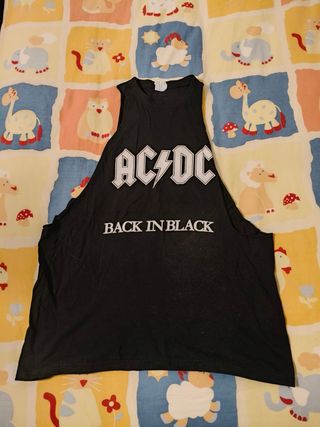 Camiseta tirantes ACDC Back in Black Talla M