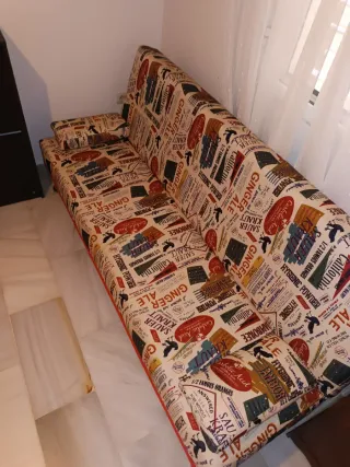 Sofá cama estampado vintage