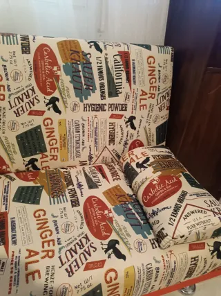 Sofá cama estampado vintage