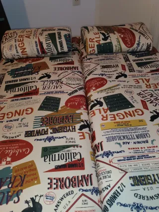 Sofá cama estampado vintage