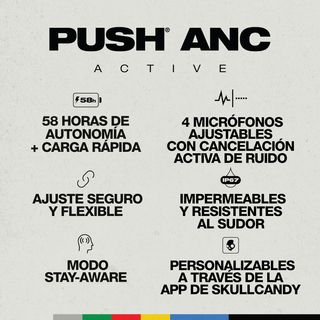 Skullcandy Push Active Auriculares In-Ear Inalámbr