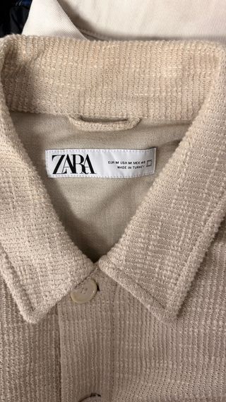 Chaqueta Zara Textura Beige