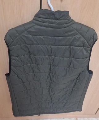 Chaleco Zara Hombre Sin Mangas Pluma Verde Oliva