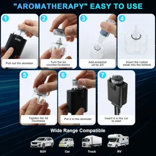 Cargador Coche 5 en 1 Aromaterapia Luz Estrella