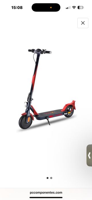 Patinete Eléctrico Rojo y Negro Nuevo