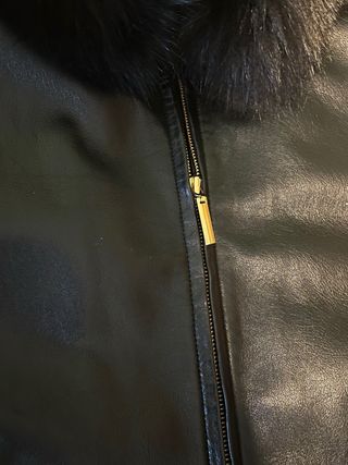 Abrigo Piel pelo Zorro Ivonne Negro