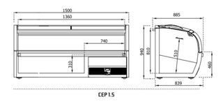 Congelador expositor ARCABOA CEP 1.5