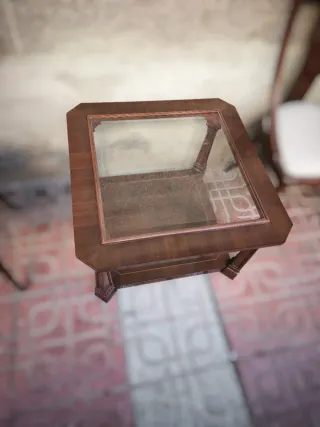 Mesa de centro madera y cristal