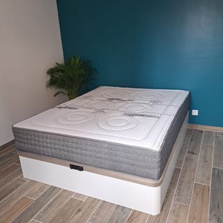 Sofá modular gris tela