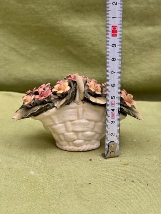 Cesta Porcelana Capodimonte Flores Italia Napoleón