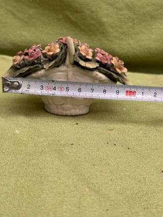 Cesta Porcelana Capodimonte Flores Italia Napoleón