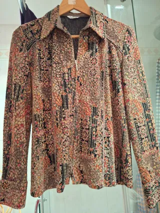 Blusa Agustin Colmenero Multicolor con cremallera