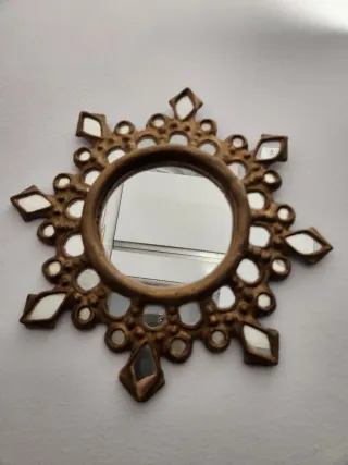 Espejo Sol Antiguo Dorado