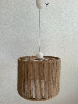 Pareja Lámparas Techo Boho/Rústico Yute