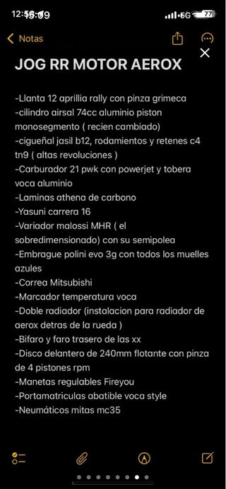 Yamaha Jog RR Scooter Blanca