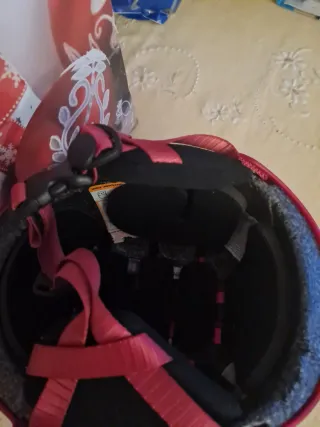 Casco ski niño roja