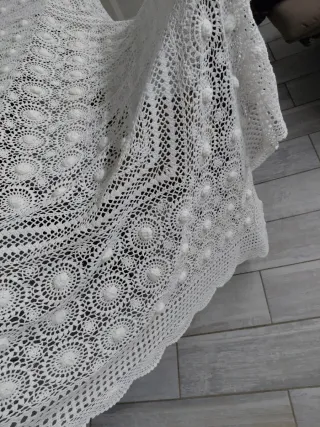 Copriletto uncinetto fatto a mano 260x220