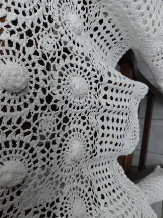 Copriletto uncinetto fatto a mano 260x220