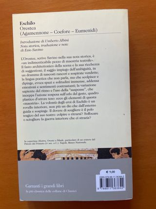 Orestea: Agamennone-Coefore-Eumenidi. Testo gre...