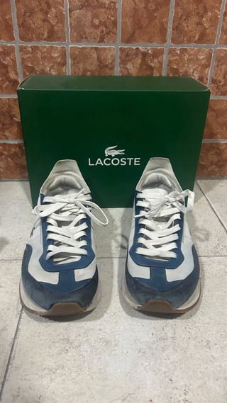 Zapatillas Lacoste Azul Marino y Blancas