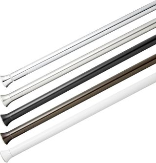 Barra per Tende Doccia Amazon Basics con Tensionatore Nero