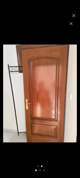 Puerta madera maciza caoba