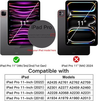 JETech Funda para iPad Pro 11 Pulgadas, 2022/2021/