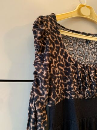 Amisu Vestito Taglia M Maculato e Nero