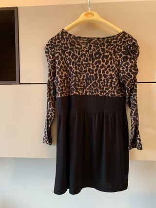 Amisu Vestito Taglia M Maculato e Nero