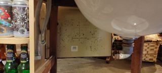 Lavamanos antiguo madera y loza