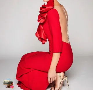 Vestido de fiesta Silvia Navarro Rojo