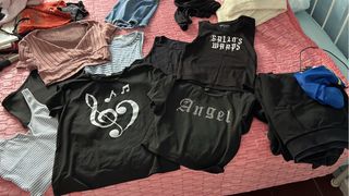 Lote Ropa Mujer Negra y Rosa